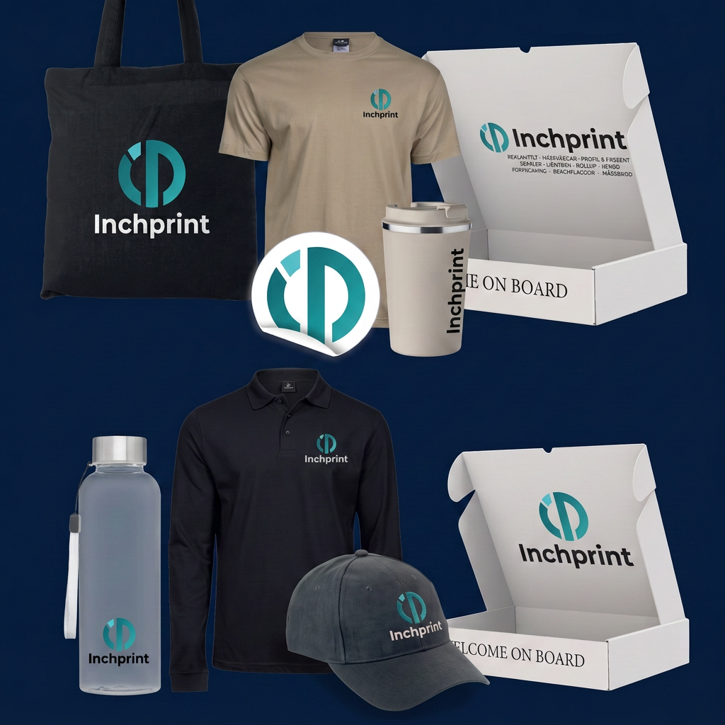 Profilprodukter och giveaways med logotyp